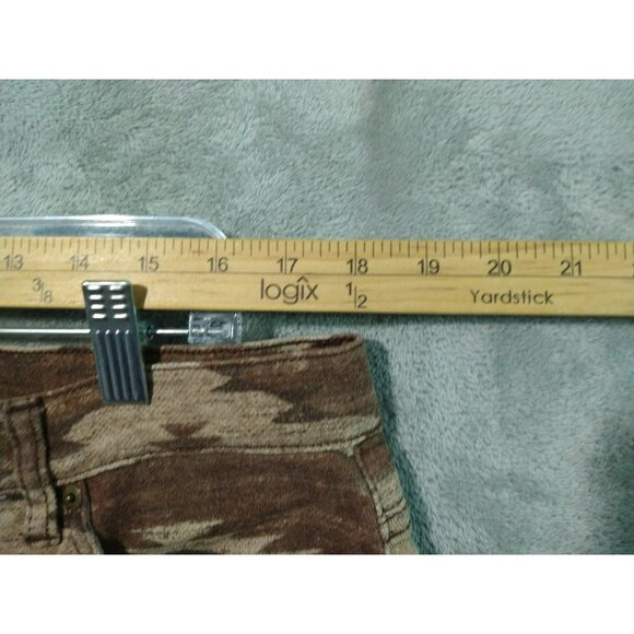 Ralph Lauren Jeans Co Womens 14 Brown Denim Slim Straight Aztec Southwest - Picture 3 of 8